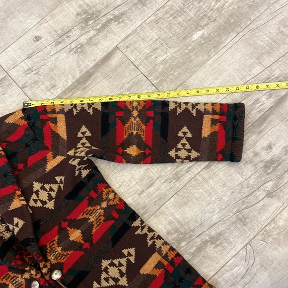 Ralph Lauren Brown Southwestern Sweater Cardigan Native Coat Aztec Camping Ranch - Picture 10 of 10